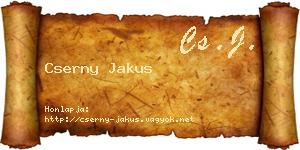 Cserny Jakus névjegykártya